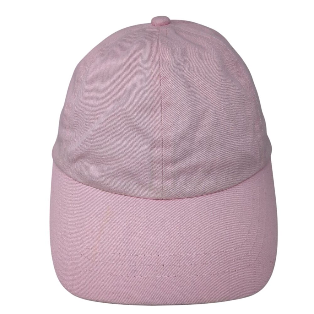 Unbranded Strapback Hat Pink One Size Adjustable Vented Holes 6 Panel Blank